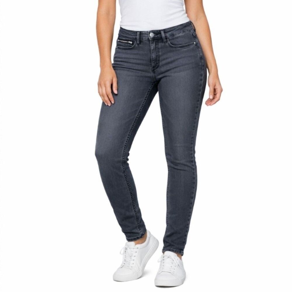 Athleta Sculptek Ultra Skinny Jeans Womens Size 4 Gray Black Wash